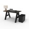 We'Re It A-Frame Writing Desk W/ Storage, 24 in D X 30 in H, 48 in W X Laminate, Espresso Top; Black Frame AF4824-PED-ESP - alternate 5